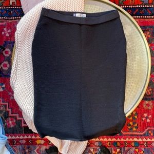 Jennifer Lopez Textured Black Pencil Skirt